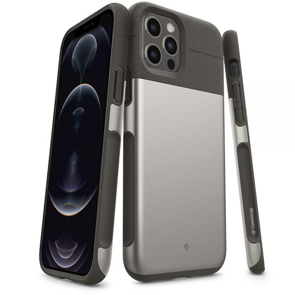 Caseology Legion iPhone 12 Pro Back Cover – Stone Gray