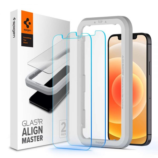Spigen 2 Pack Tempered Glass Screen Protector for iPhone 12