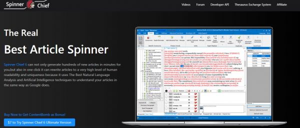 Spinner Chief - best article rewriting tool