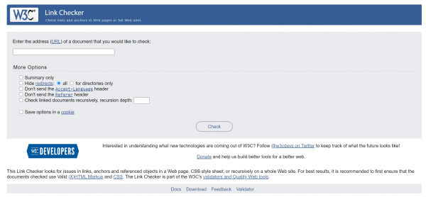W3C Link Checker