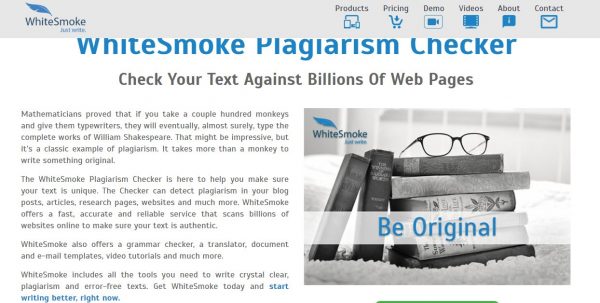 WhiteSmoke - best plagiarism checker tool