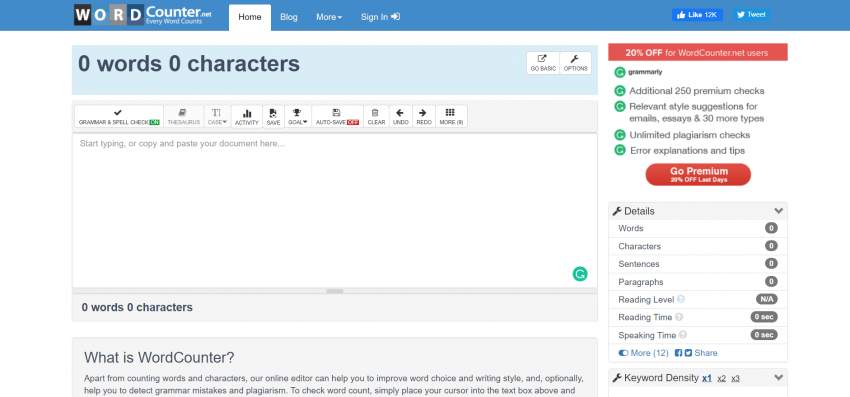 online word counter tool