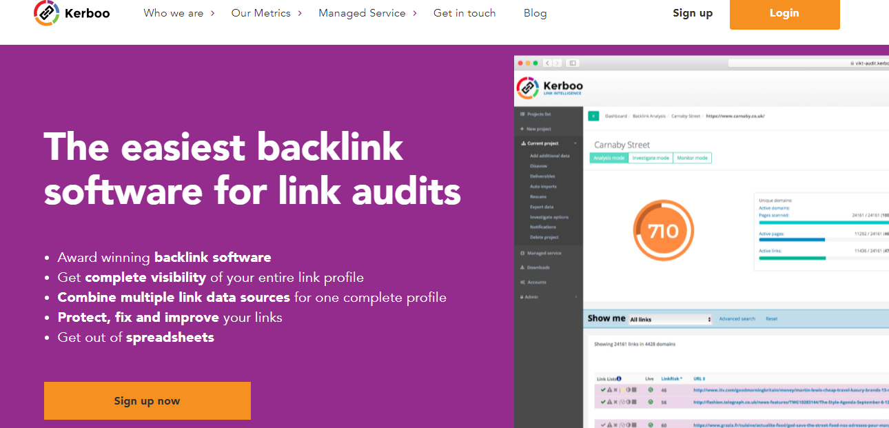 kerboo - best tool for checking backlinks