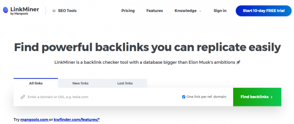 linkminer - best tool for checking backlinking