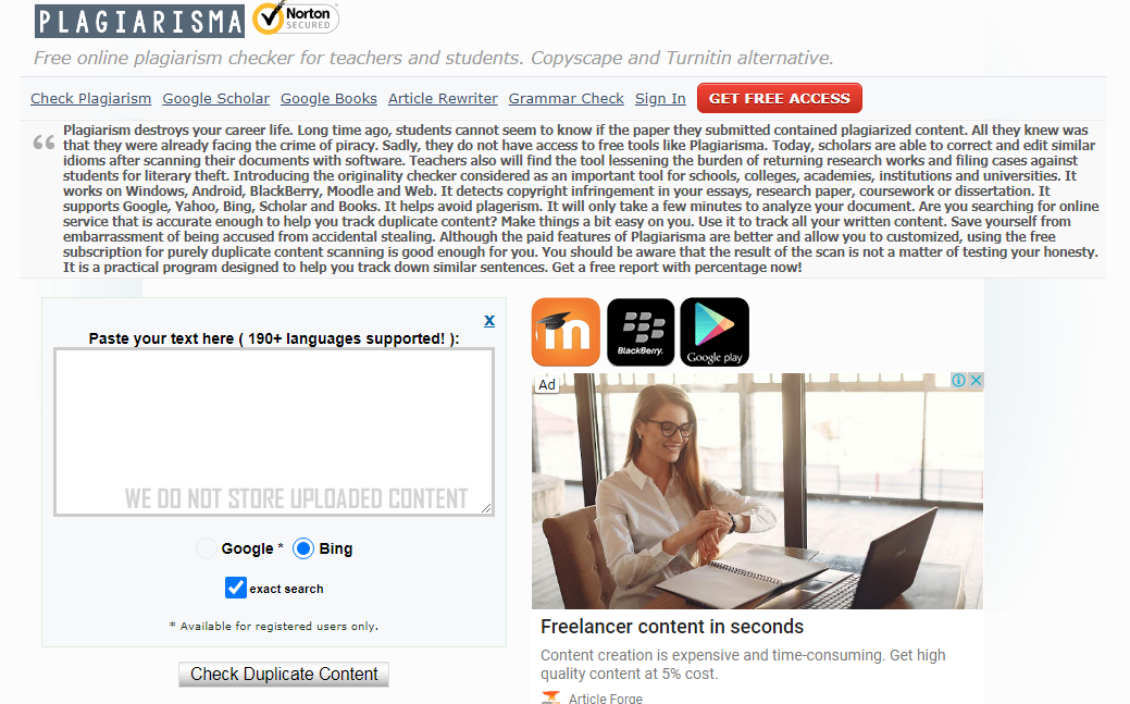 plagiarisma - best tool to check plagiarism