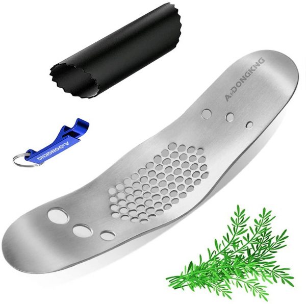 AmDONGKING Garlic Press Rocker and Lead Herb Stripper