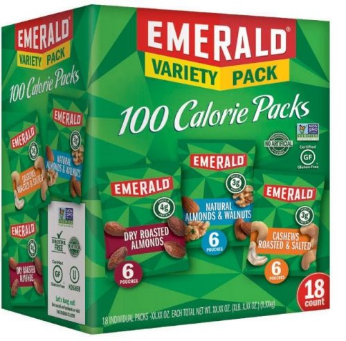 Emerald Nuts, 100 Calorie Variety Pack, 18 Count: Late-Night Snack