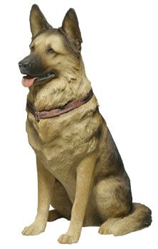 Life-Size German Shepherd Statue