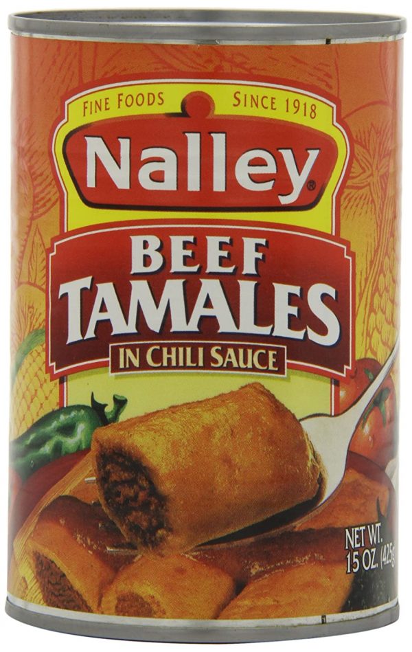 Nalley Beef Tamales in Chili Sauce