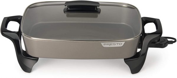 Presto Electric Skillet, 16", Grey Ceramic