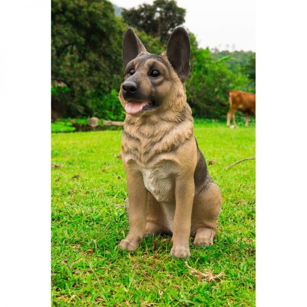 Sitting Dog F German Shepherd Statue