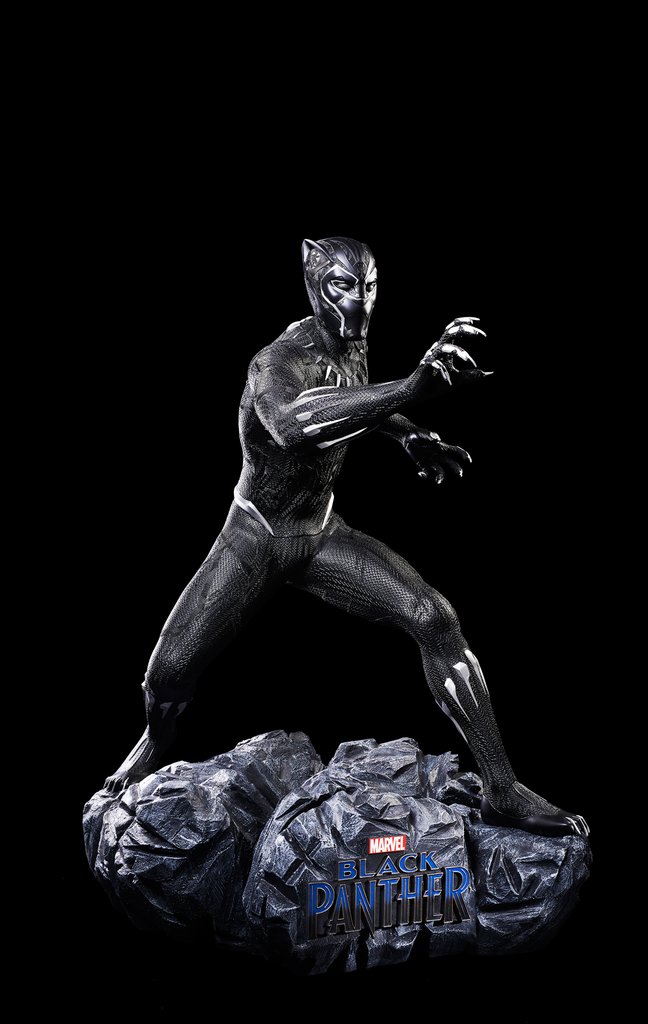 Life-Size Black Panther Statue 