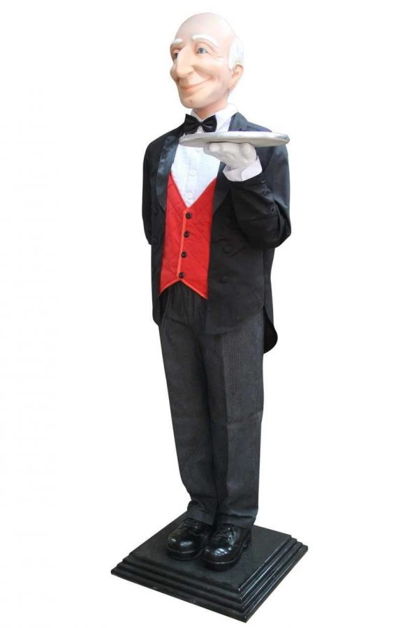 Butler Life Size Display Prop Decor Resin Statue