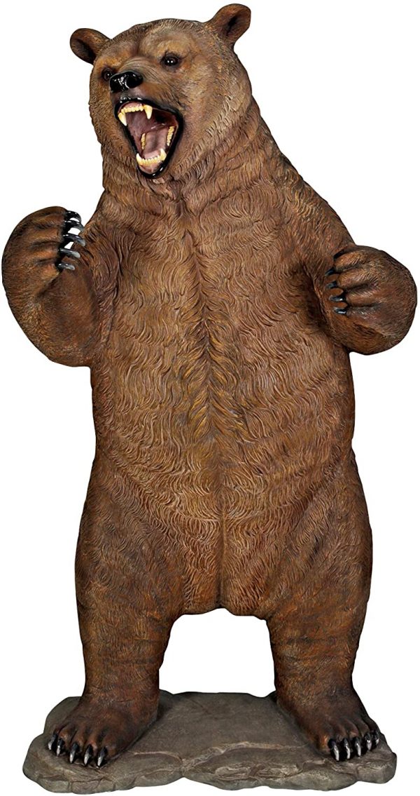 Design Toscano Growling Grizzly Bear Life-Size Statue