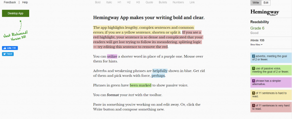 Hemingway App