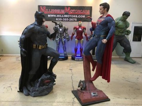 Life-Size DC Comics Batman vs Superman Statues