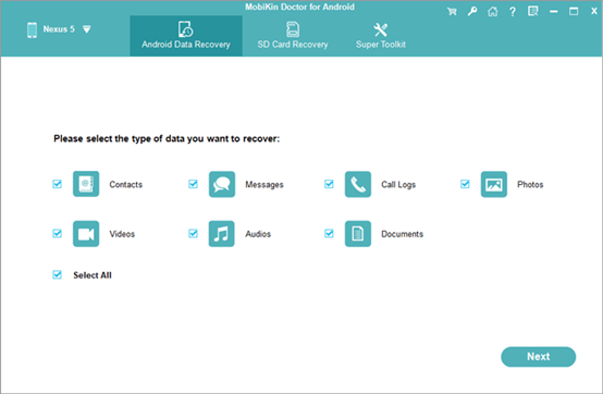 Recover Diverse Data Types on Android