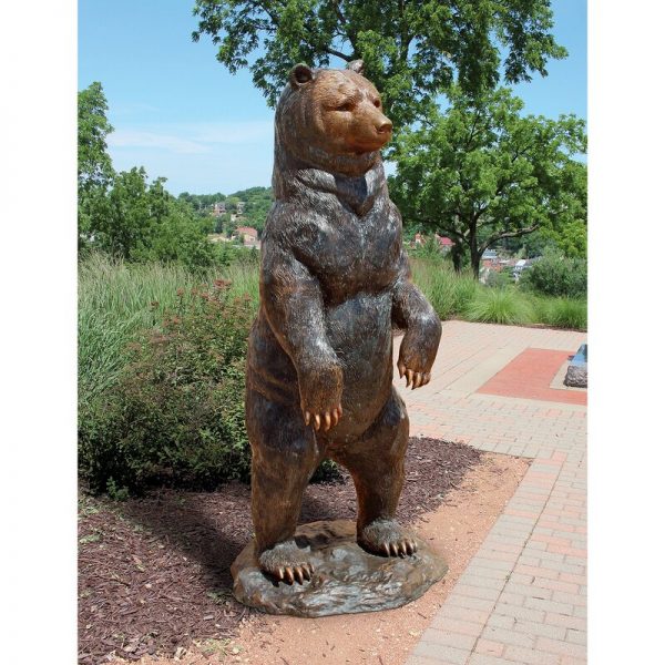 Standing Black Bear Garden Life size Statue
