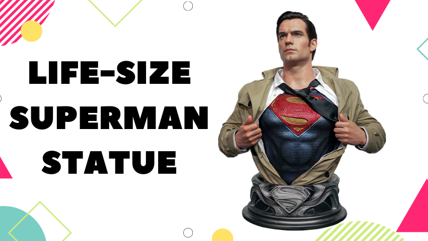 life-size superman statue