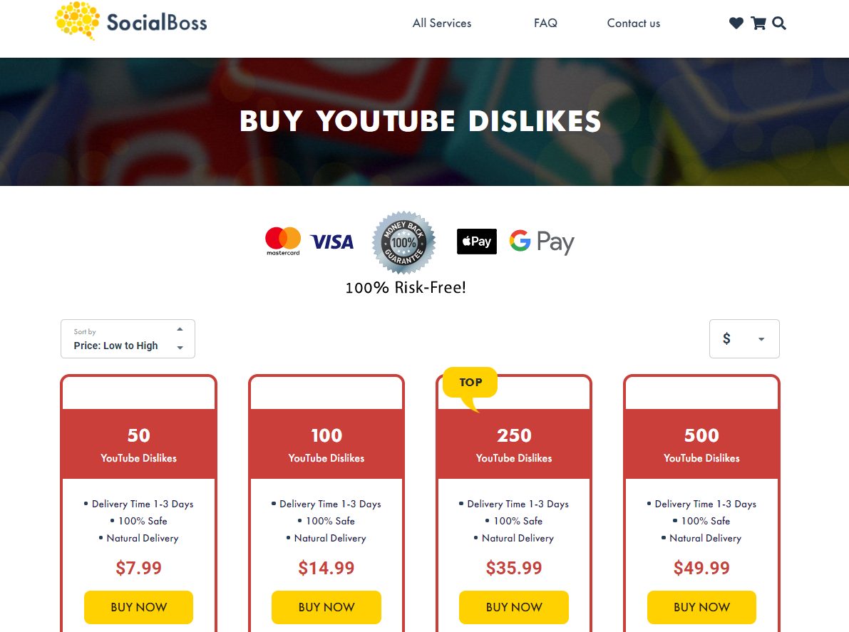 SocialBoss - Top 10 sites to buy youtube dislike