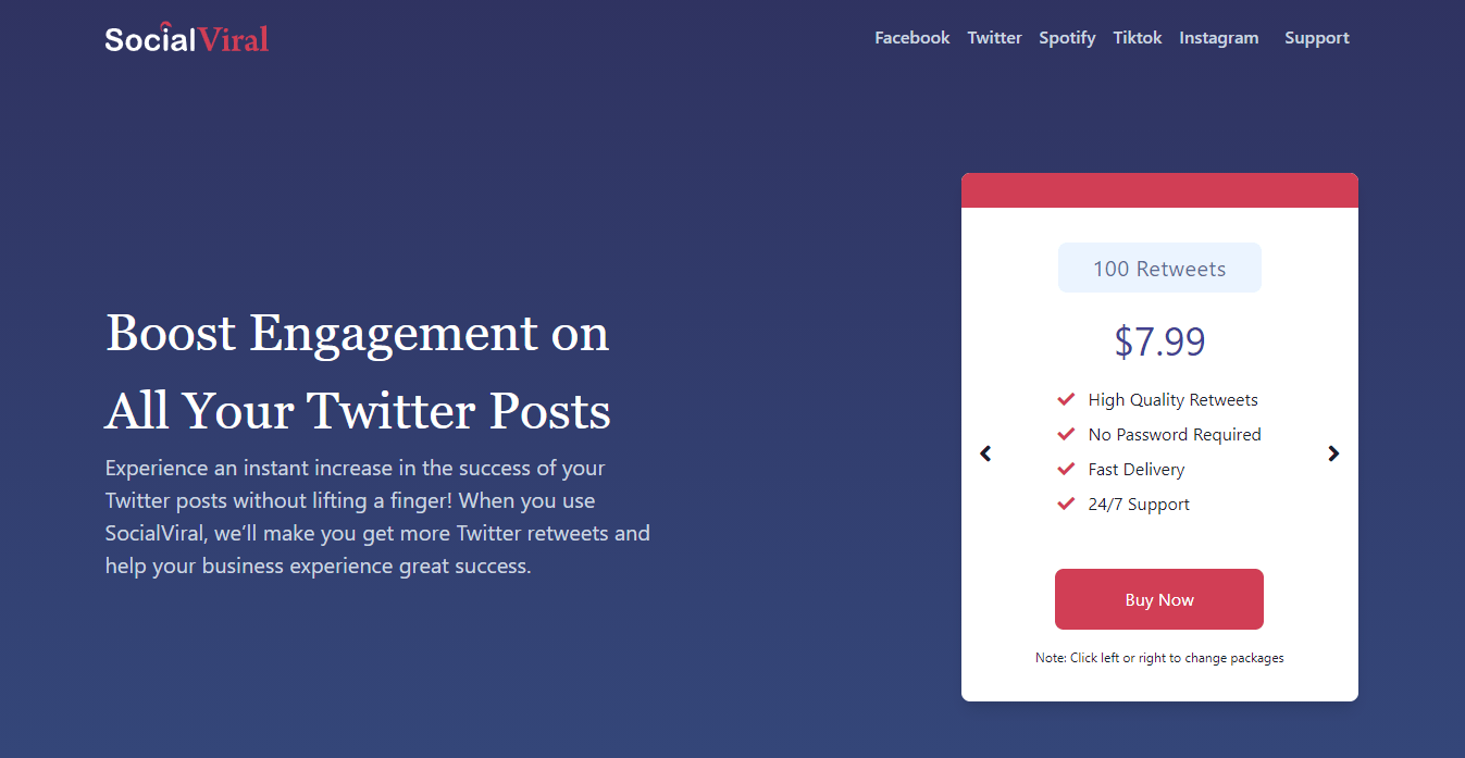 SocialViral - best sites to buy twitter retweets