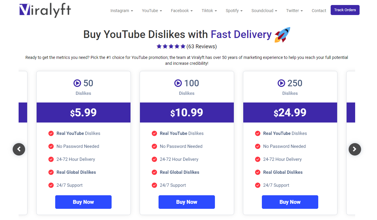 ViralLyft - best sites to buy youtube dislikes