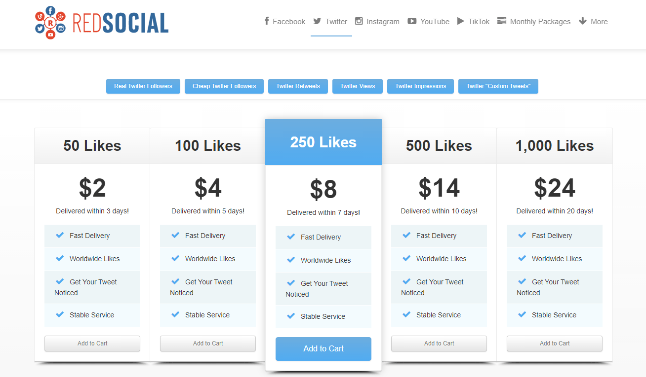Redsocial - best sites to buy twitter likes