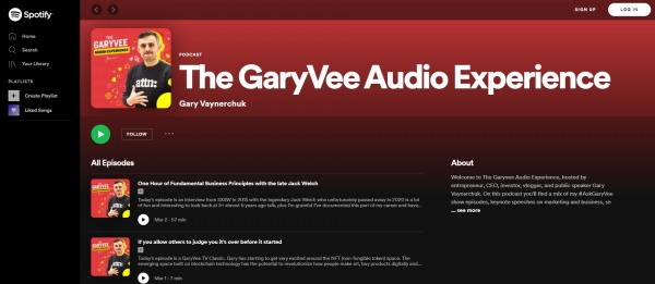 The Gary Vee Audio Experience - best Motivational Podcasts