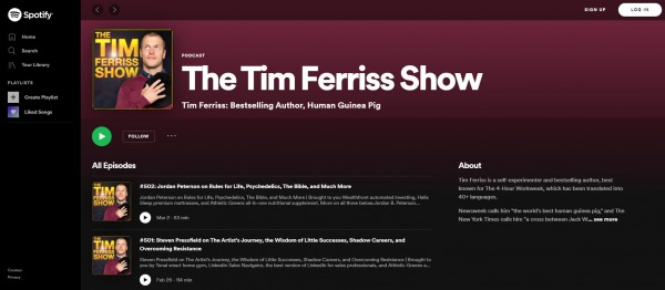 The Tim Ferriss Show - best Motivational Podcasts