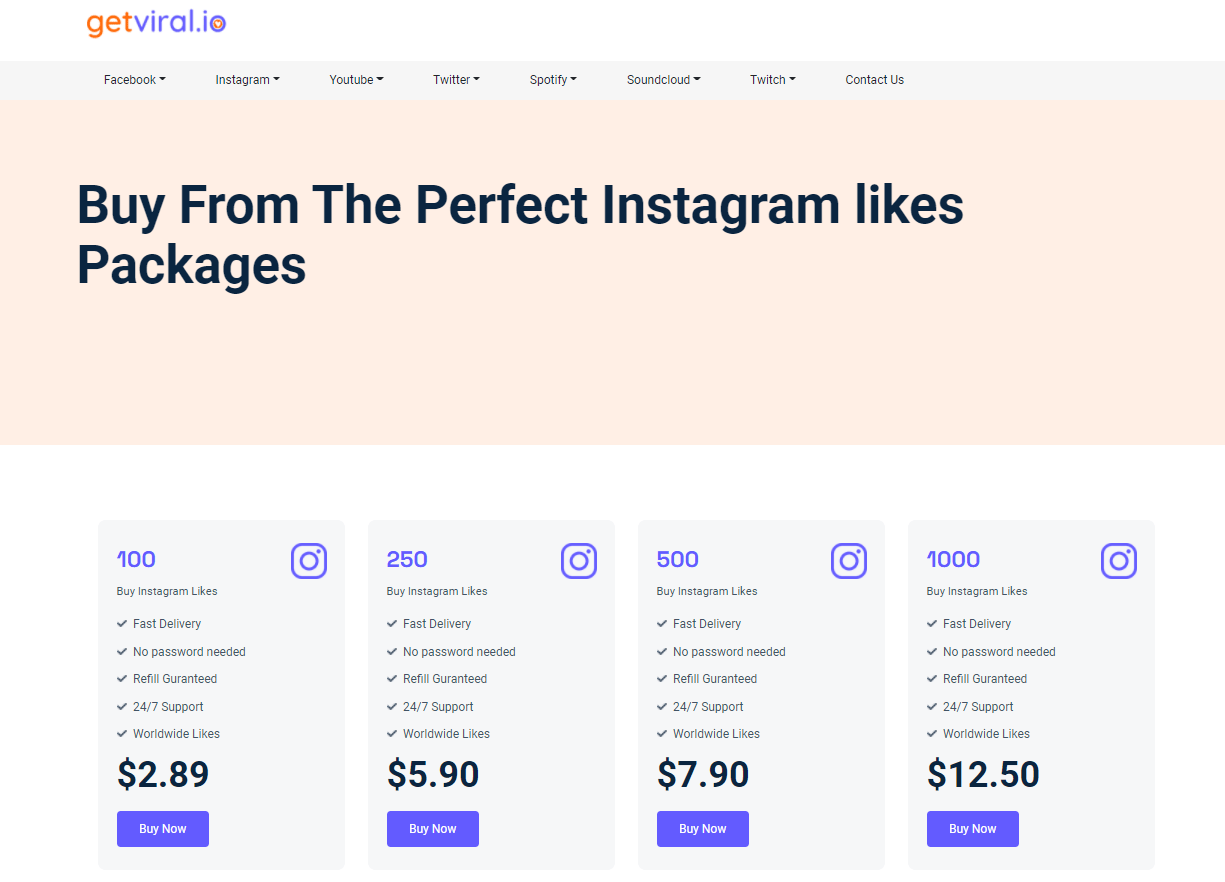 getviral.io - 10 best sites to buy instagram likes