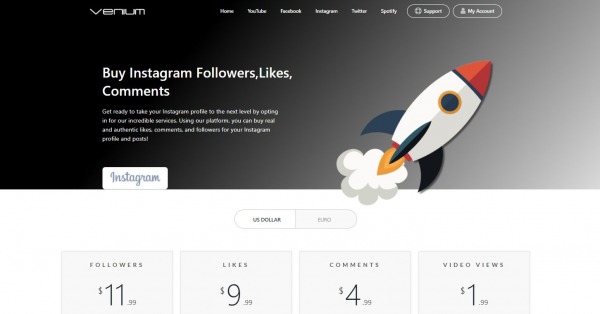 venium - best sites to buy instagram comments