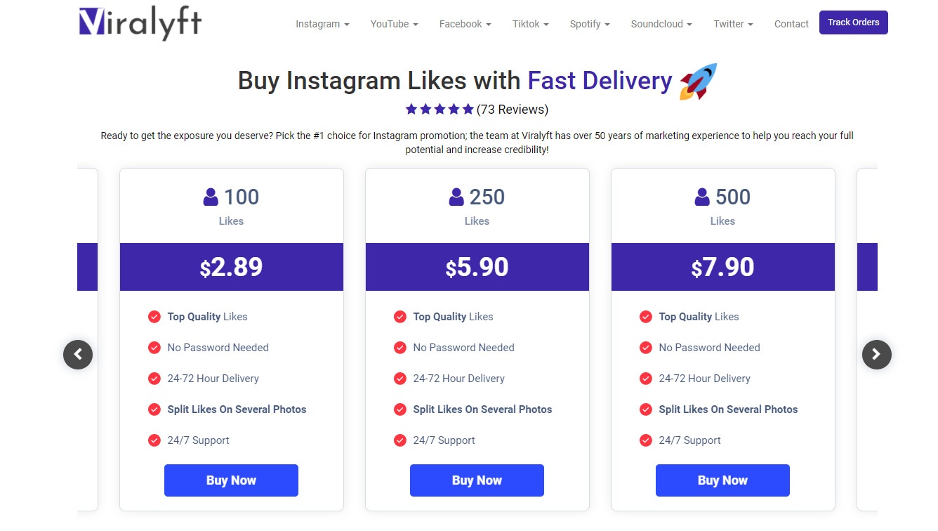 virallyft - best sites to buy instagram likes