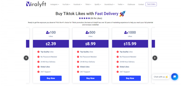 Viralyft: Site to Buy TikTok Likes & Views