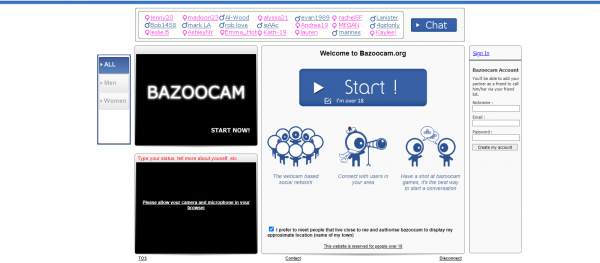 Bazoocam: Alternative to Omegle