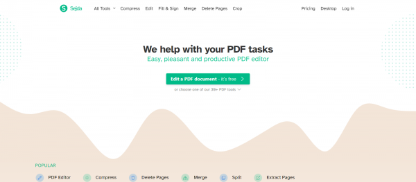 Sejda PDF Editor