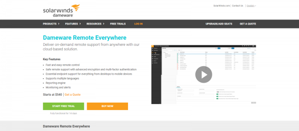 SolarWinds Dameware Remote Everywhere