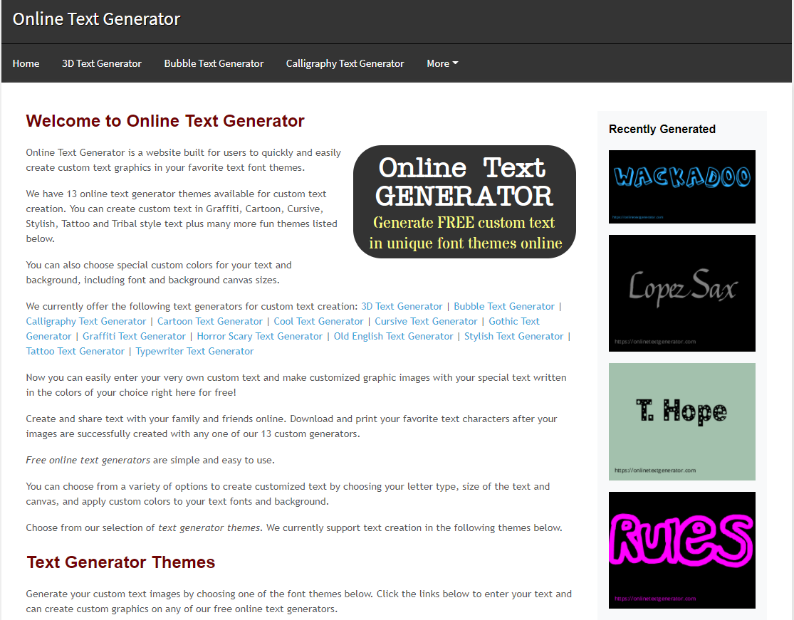 Online Text Generator
