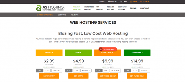 A2hosting - Shared Web Hosting