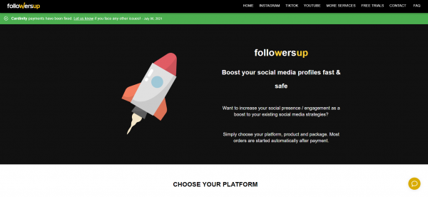 Followersup: Buy Instagram Followers with Bitcoin