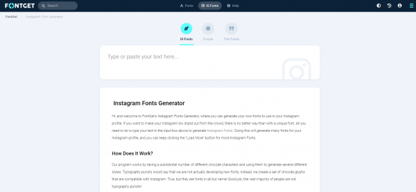 FontGet - Instagram Font Generator