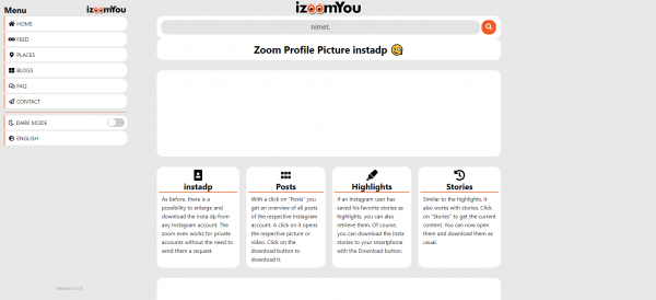 IZoomYou-Instagram profile viewer