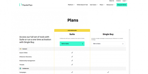 Popular Pays Plans