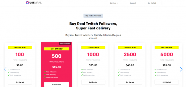 UseViral - Buy Twitch Followers