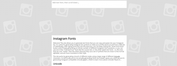 igfonts - Instagram Font Generator