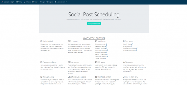 socialoomph - hootsuite alternatives