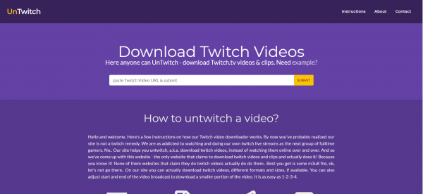 untwitch - Twitch Video Downloader