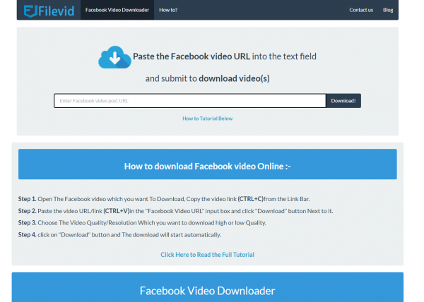 Filevid - Facebook Video Downloader