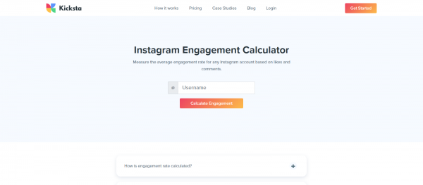 Kicksta: Instagram Engagement Rate Calculator