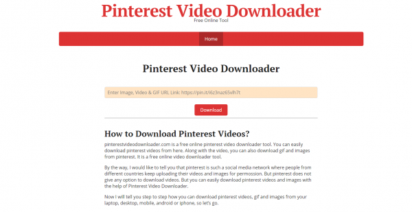 Video Downloader for Pinterest