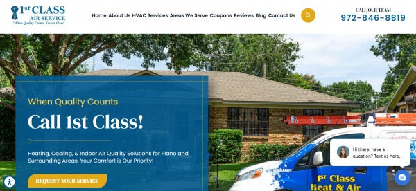 1st Class Air Service - hvac repair plano